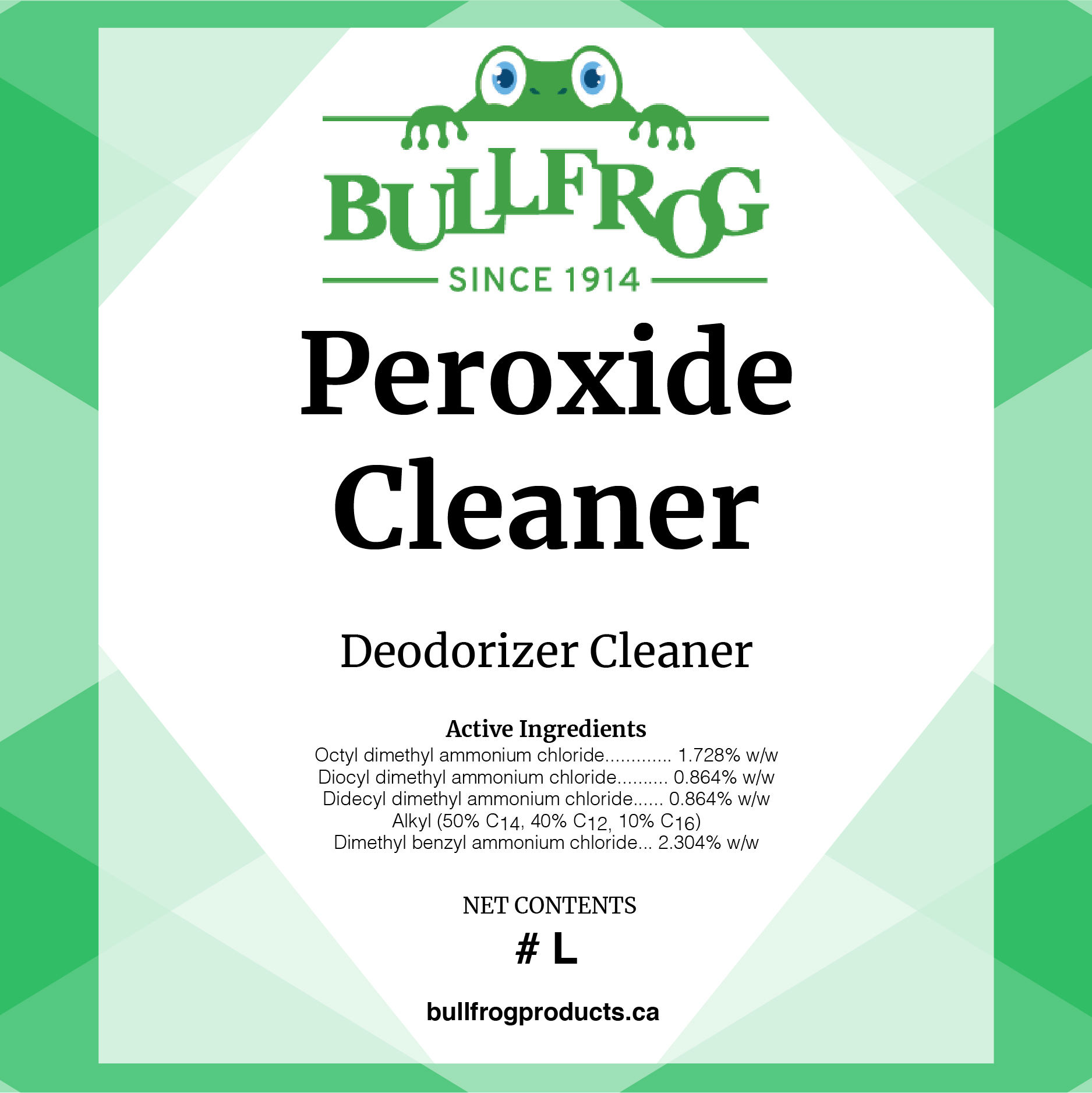 Peroxide Cleaner front label image